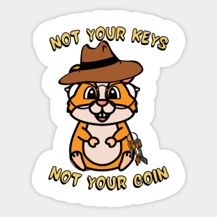 Funny Hamster - Not your keys not your coin Sticker